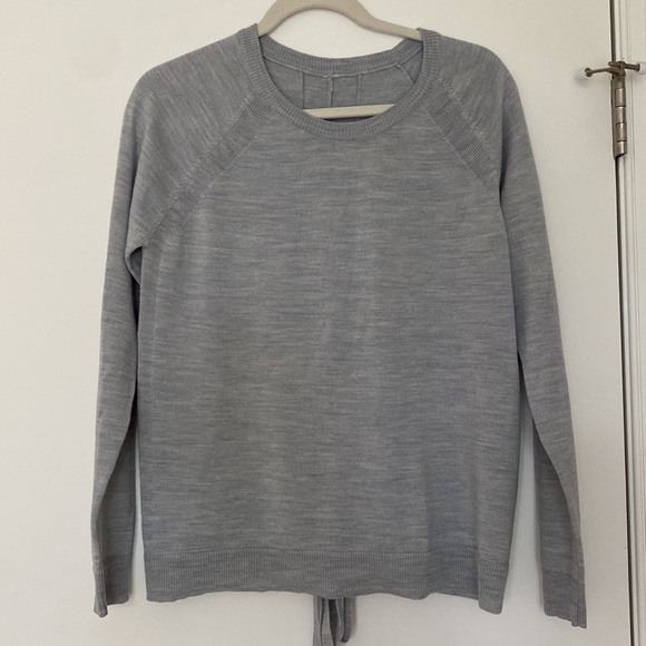 Lululemon Merino wool lace up back tie sweater - Picture 3 of 6